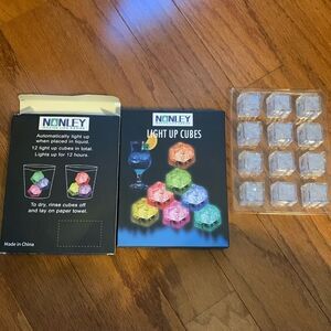 Bundle of two box light up led ice cubes total 24 cubes NEW